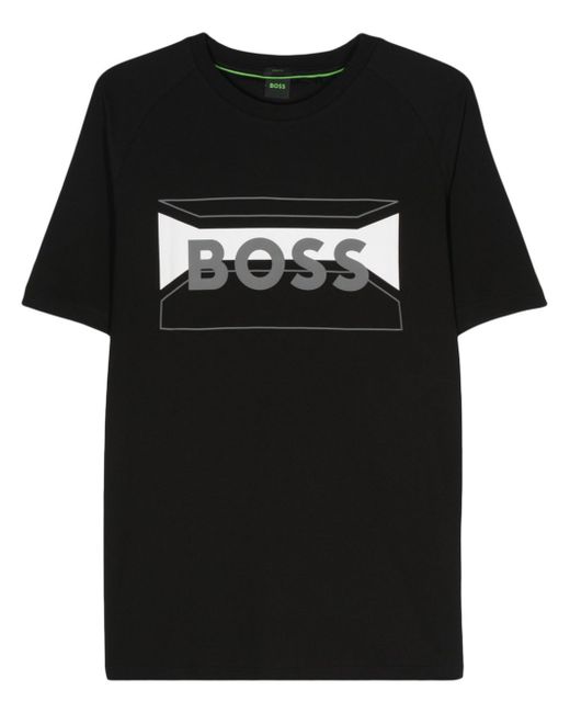 Boss logo-print jersey T-shirt