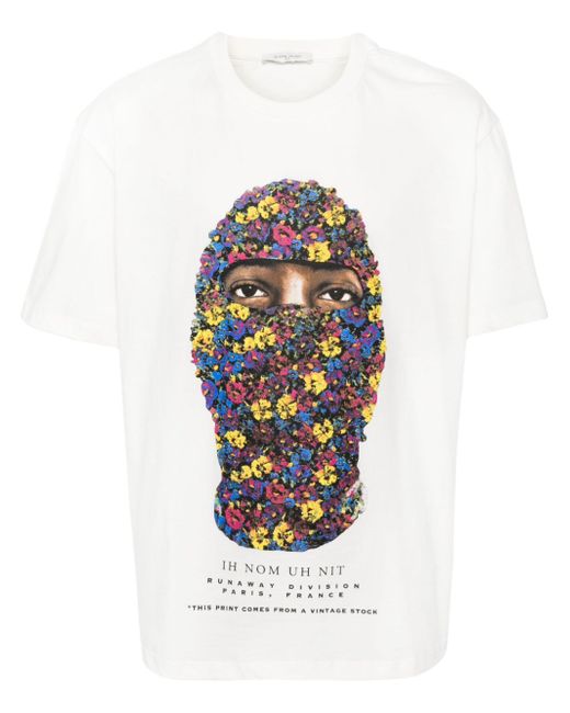Ih Nom Uh Nit floral face-print T-shirt