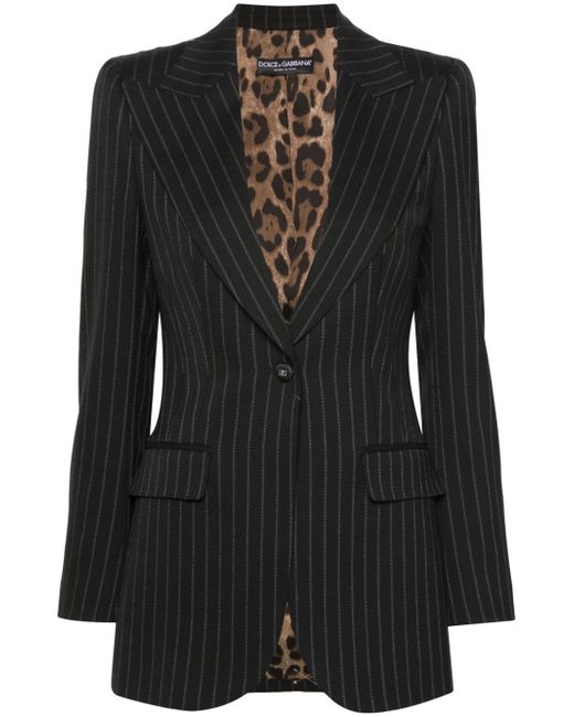 Dolce & Gabbana pinstriped single-breasted blazer