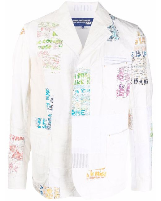 Junya Watanabe patchwork-detail blazer