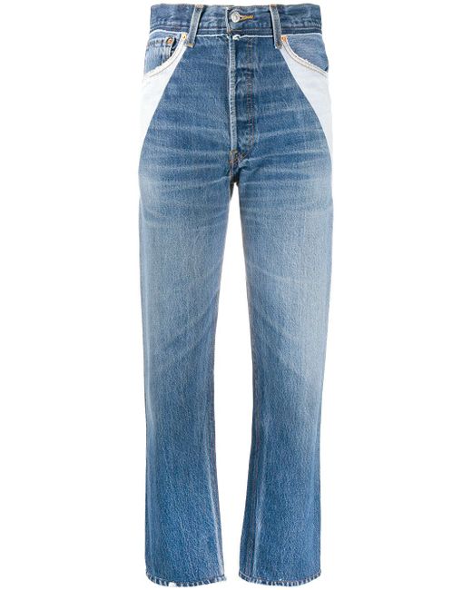 Re/Done panelled straight leg jeans