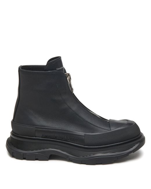 Alexander McQueen Tread Slick leather boots