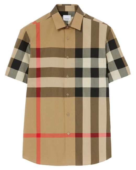 Burberry checkered short-sleeved shirt