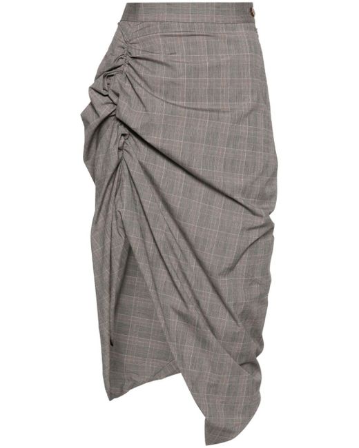 Vivienne Westwood Prince of Wales cotton midi skirt