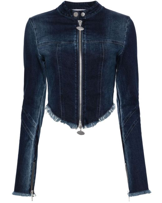 Cannari Concept frayed-detail denim jacket