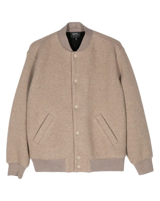 A.P.C. knitted bomber jacket