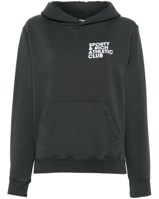 Sporty & Rich logo-printed hoodie