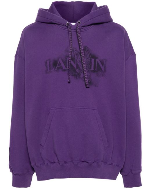 Lanvin logo-print cotton hoodie