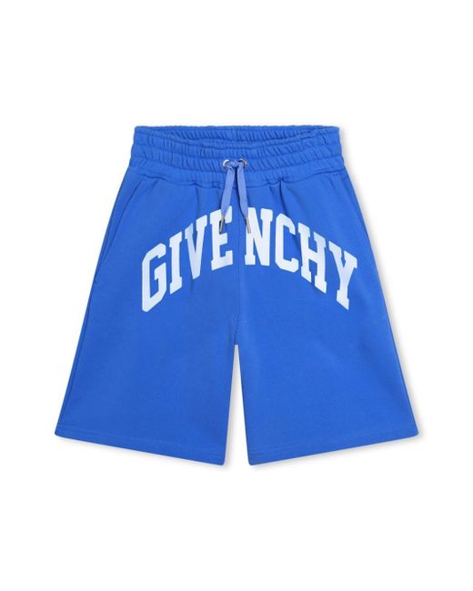 Givenchy Kids logo-print fleece shorts