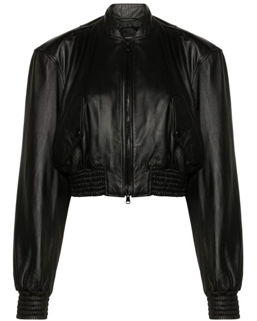 Wardrobe.Nyc cropped leather bomber jacket