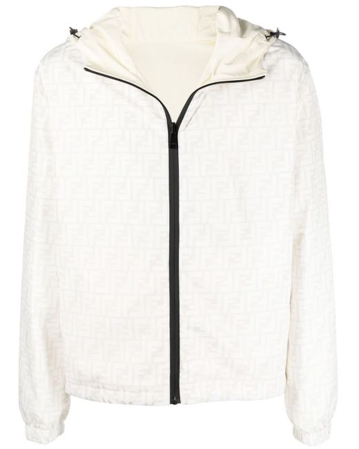 Fendi FF-logo print hooded jacket