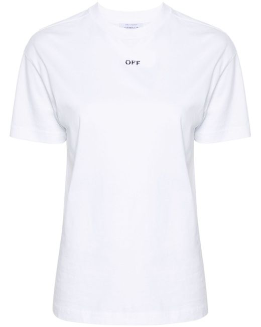 Off-White Diag-stripe cotton T-shirt
