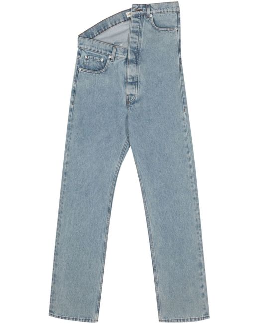Y / Project asymmetric organic-cotton jeans