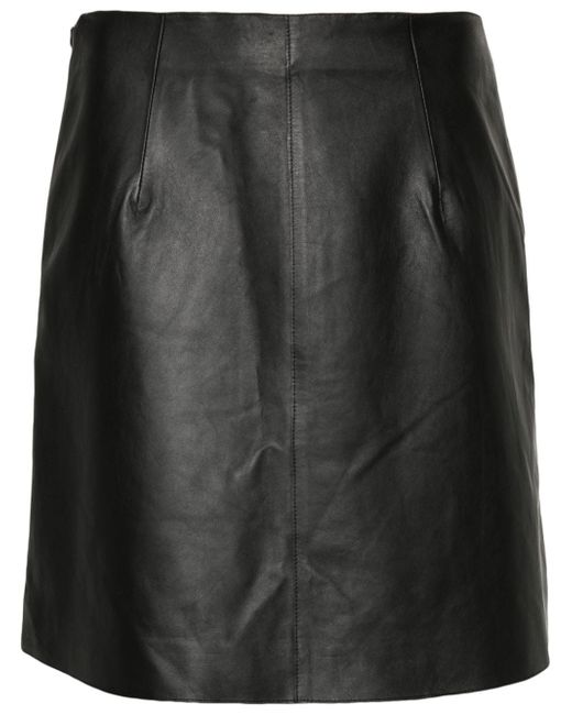 By Malene Birger A-line leather skirt