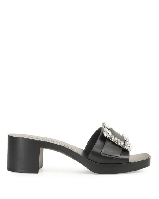 Sergio Rossi Sr Jelly buckled-embellished mules