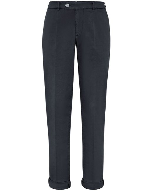Brunello Cucinelli straight-leg cotton-blend trousers