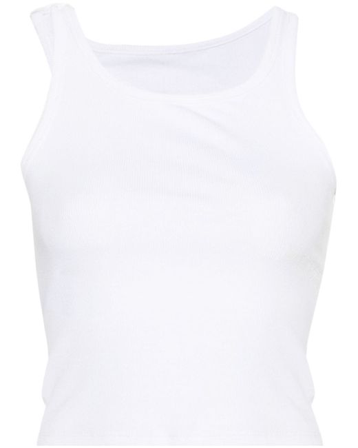 Mm6 Maison Margiela ribbed cropped tank top