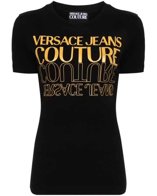Versace Jeans Couture Upside Down-logo cotton T-shirt