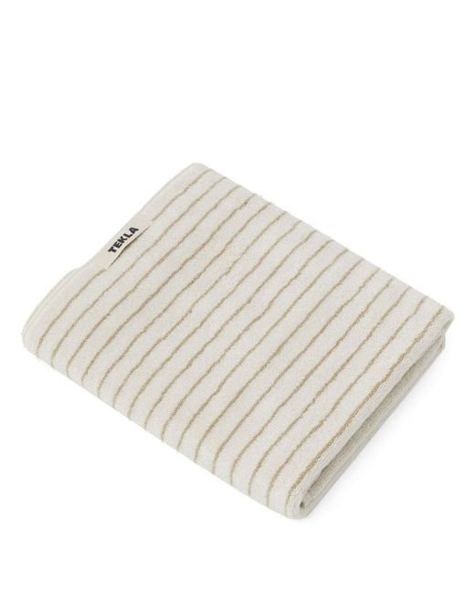 Tekla terry-effect striped bath towel
