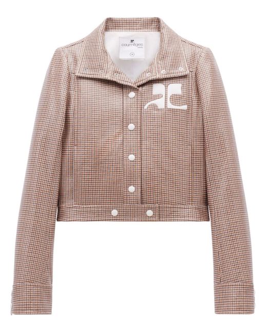 Courrèges Reedition checked vinyl jacket