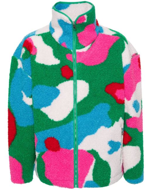 J.W.Anderson abstract-pattern fleece-texture jacket