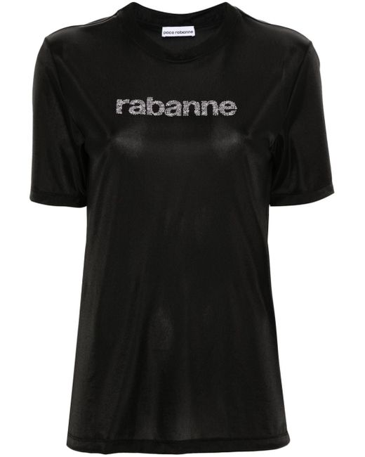 Rabanne logo-embellished jersey T-shirt