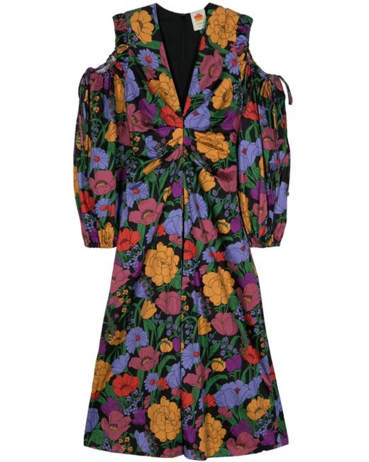 Farm Rio floral-print maxi dress