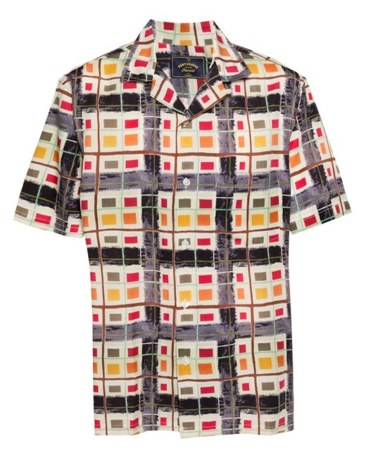 Portuguese Flannel geometric-print camp-collar shirt