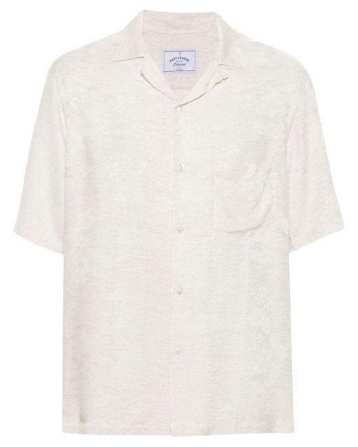 Portuguese Flannel -jacquard mélange-effect shirt