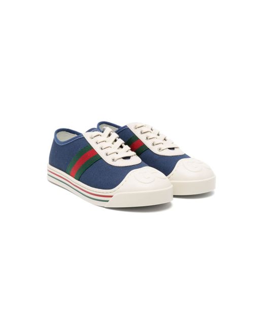 Gucci Kids logo-embossed canvas sneakers