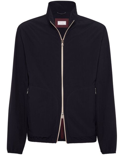 Brunello Cucinelli zip-up high neck jacket