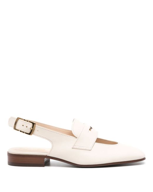 Tod's slingback leather loafers