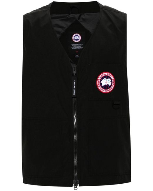 Canada Goose logo-patch zip-up vest