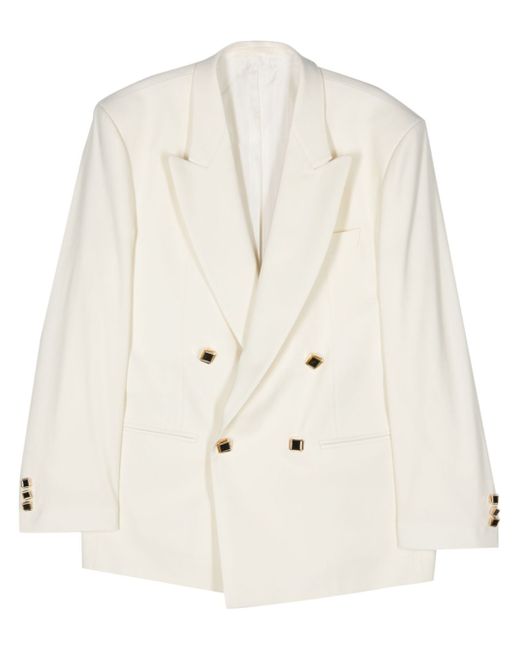 canaku double-breasted crepe blazer