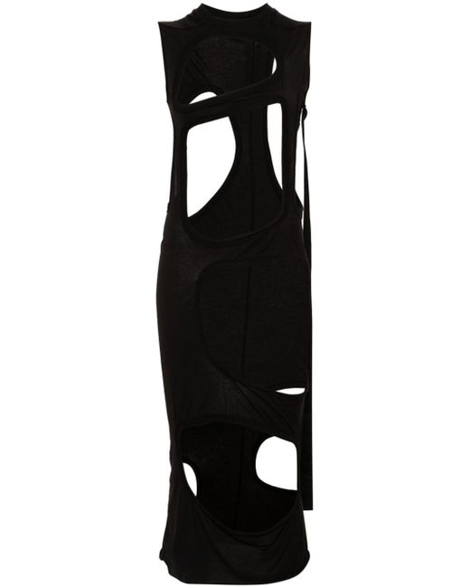 Rick Owens DRKSHDW Membrane cut-out maxi dress