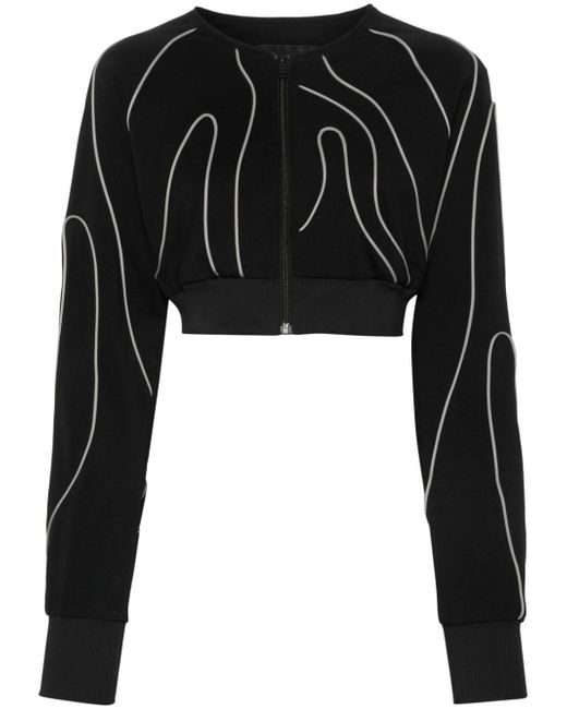 Y-3 piping-detail cropped jacket