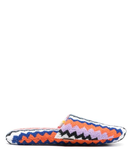 Missoni Home zigzag-motif slippers