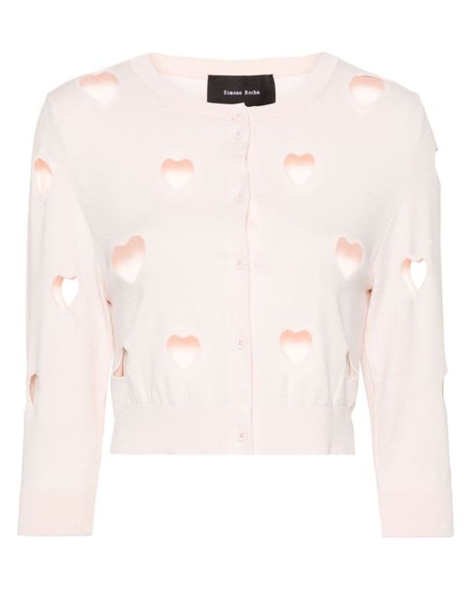 Simone Rocha cut-out-detail ribed cardigan