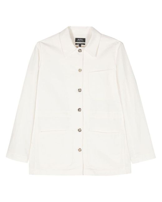 A.P.C. drawstring-waist buttoned jacket