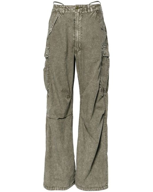 R13 garment-dyed trousers