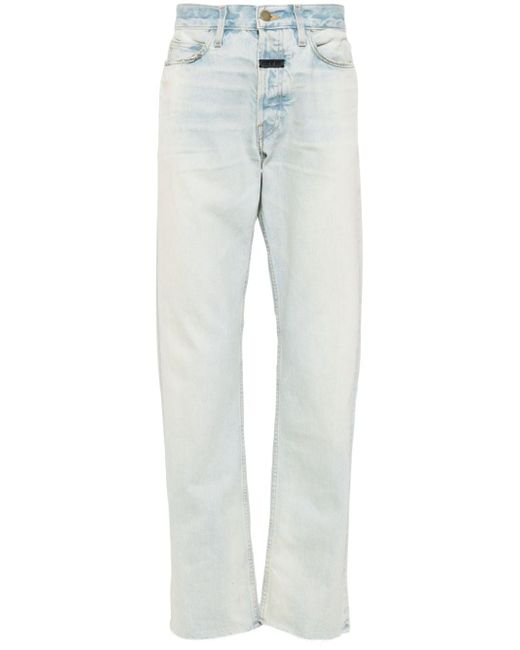 Fear Of God logo-tag mid-rise straight-leg jeans