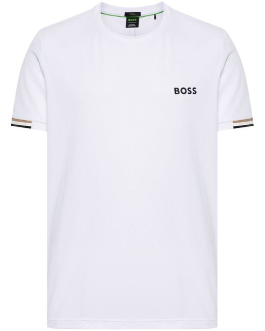 Boss piqué-weave performance T-shirt