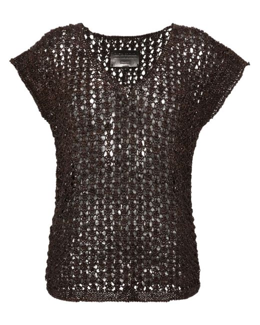 Dragon Diffusion knitted leather top