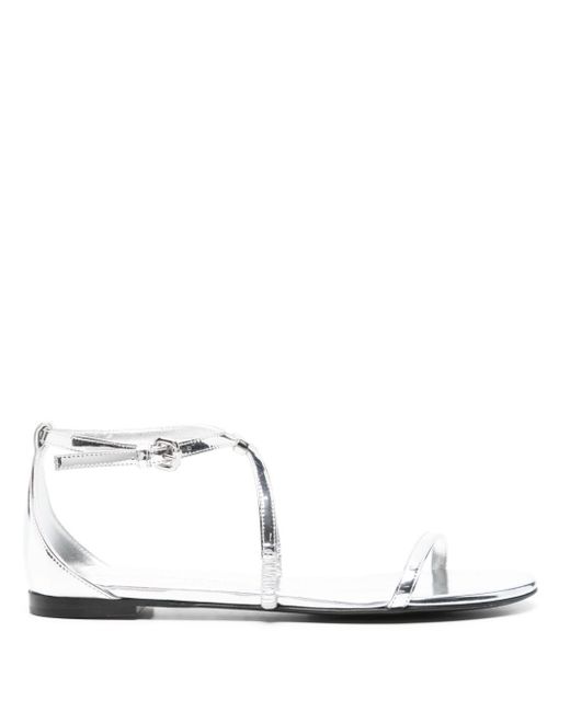 Alexander McQueen metallic leather sandals