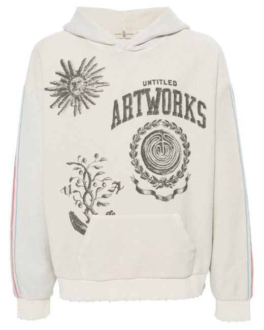 Untitled Artworks logo-print hoodie