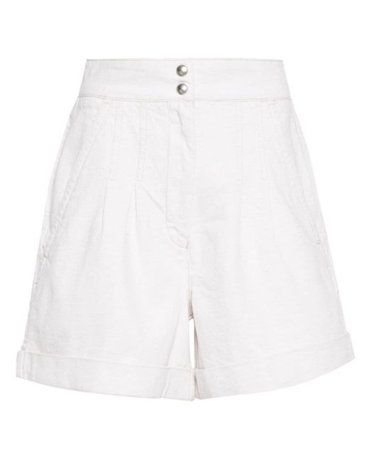 Iro pleat-detailing twill shorts