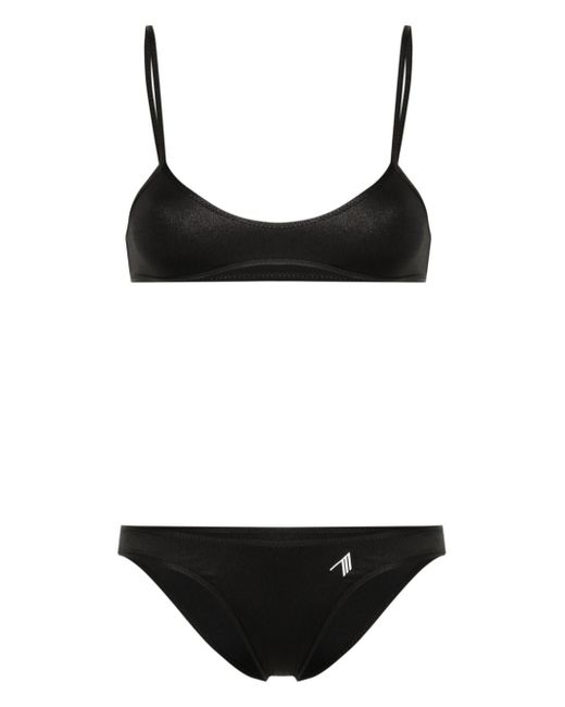 Attico rubberised-logo bikini