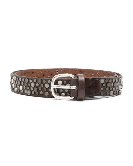 Eraldo stud-embellished leather belt