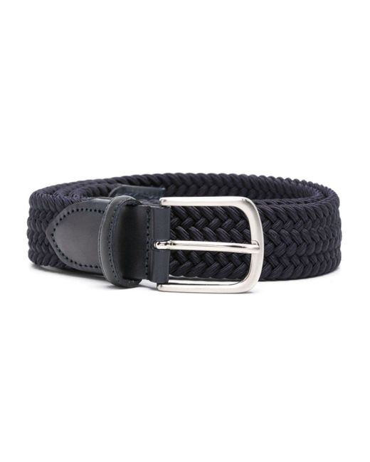 Eraldo leather-trim interwoven belt