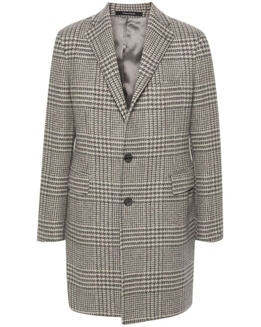 Tagliatore houndstooth single-breasted coat